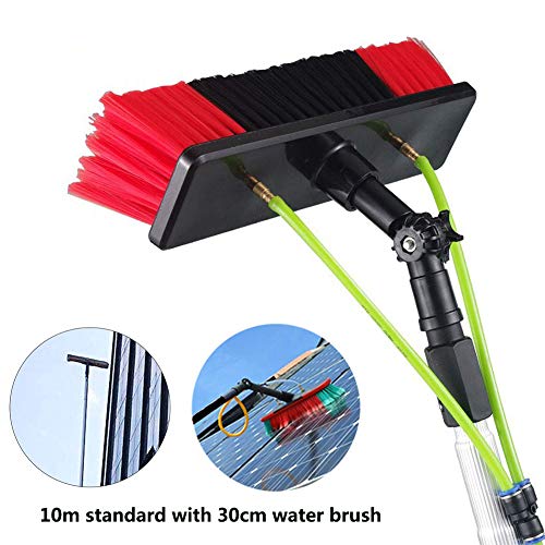 ZYQDRZ Limpiador De Ventanas TelescóPico Varilla De Limpieza De Ventanas Limpiador TelescóPico Techo De Invernadero para Limpieza De Ventanas Carro De Limpieza De Paneles Fotovoltaicos,10M