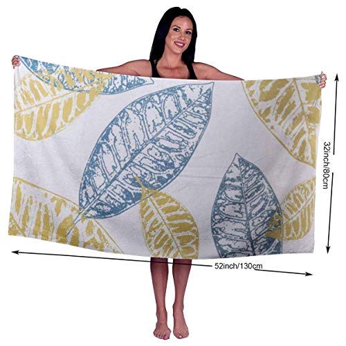 ZYWL Hogar baño Toalla de baño Toalla Toalla de Playa Manta Microfiber Soft Large Shower Bath Towels Beach Towels Bath Washcloths Bathroom Towels-Decorative Yellow and Blue Fluorescent Mirrors (1)