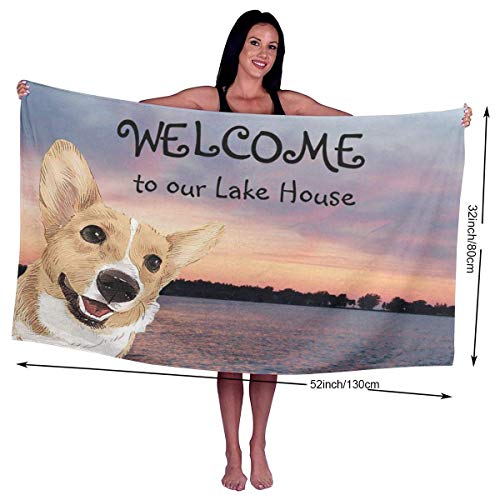 ZYWL Hogar baño Toalla de baño Toalla Toalla de Playa Manta Towels Watercolor Sunflowers Beach Towels Extra Large Bath Sheet Lightweight Sand Free Beach Blanket Fast Drying Unisex Towel Wrap Eco-Frie