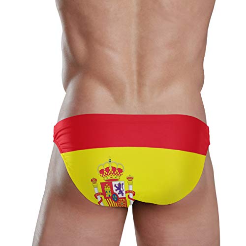 ZZKKO - Bikini de playa con bandera nacional para hombre, ropa interior deportiva Multicolor Bandera de España L