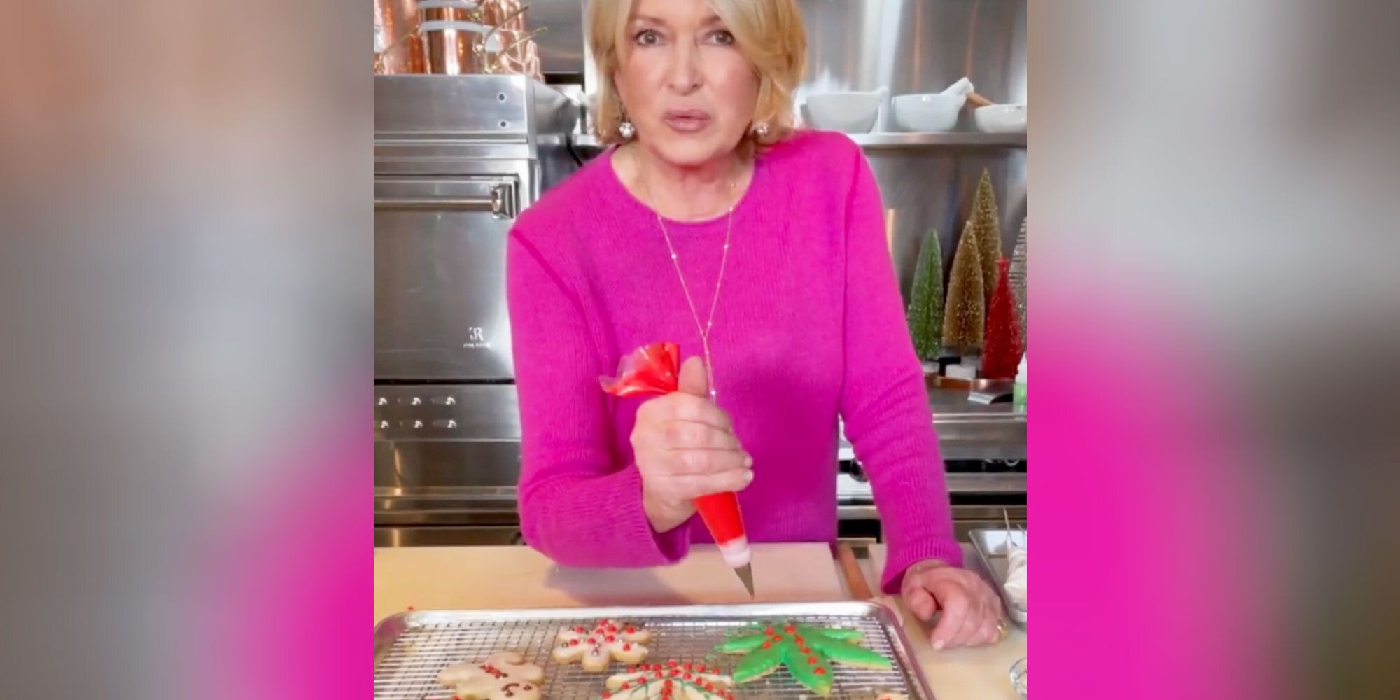 Martha Stewart hizo galletas de Navidad de la NSFW, y los fans se están perdiendo