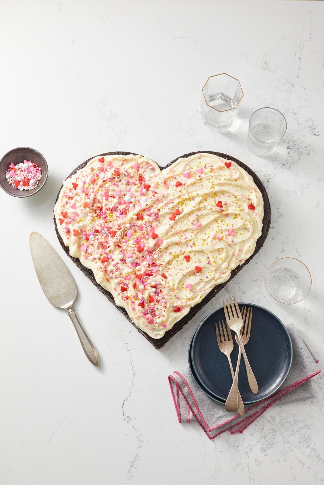 Torta en forma de corazón