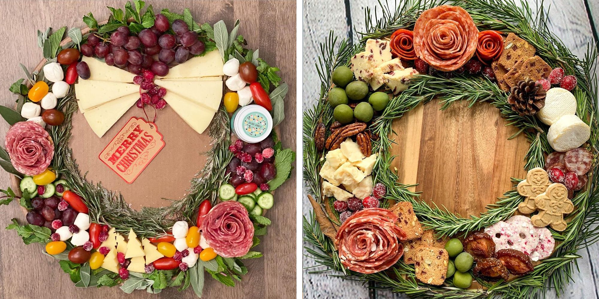 Una corona de charcutería será el centro de su mesa de Navidad