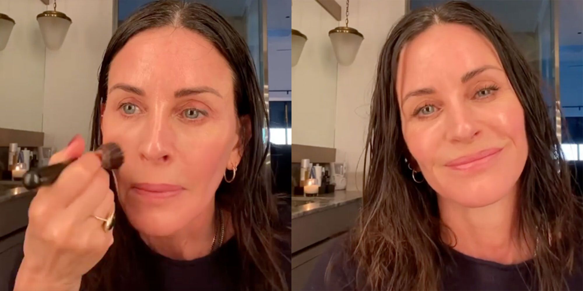 Courteney Cox, de 56 años, acaba de compartir su rutina de maquillaje de 5 minutos en un nuevo vídeo de Instagram