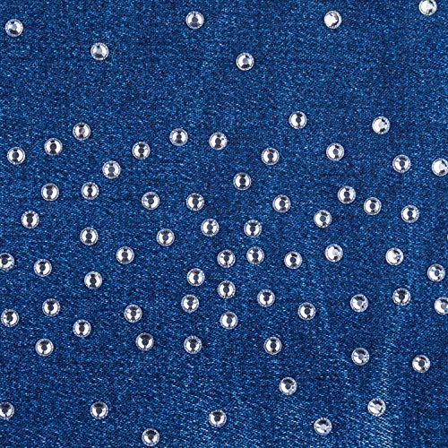 2000 Piezas de Diamantes de Imitación de Espalda Plana de Vidrio Hot Fix Gemas Cristales Redondas 1,5-6 MM (SS4-SS30) en Caja de Almacenamiento con Pinzas y Bolígrafos de Diamantes(Transparente)