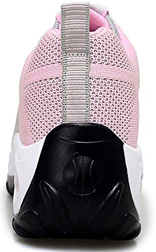 2020 Zapatos cuña Mujer Zapatillas de Deportivas Plataforma Mocasines Primavera Verano Planas Ligero Tacon Sneakers Cómodos Zapatos para Mujer, Gray,36 EU
