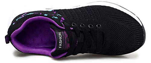 2020 Zapatos cuña Mujer Zapatillas de Deportivas Plataforma Mocasines Primavera Verano Planas Ligero Tacon Sneakers Cómodos Zapatos para Mujer Negro Gris Blanco