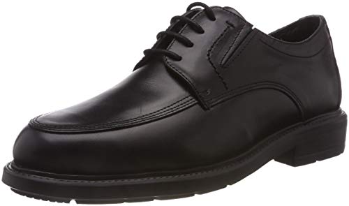 24 HORAS 10456, Zapatos de Cordones Oxford Hombre, Negro (Negro 7), 45 EU