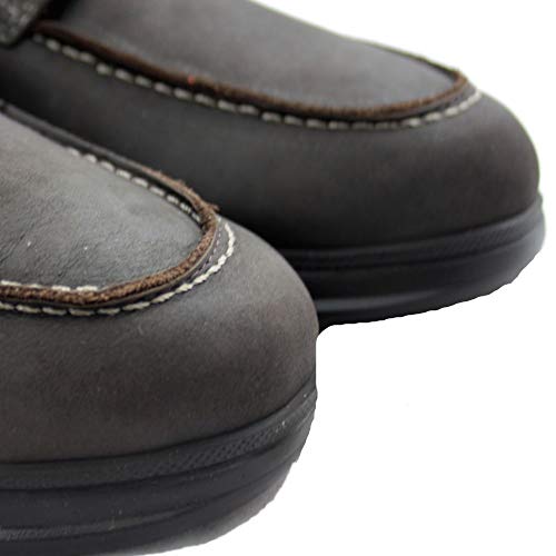 24 Horas 10730 - Zapatos de Hombre Marrones de Piel con Cordones y Especialmente Cómodas - 45, Marrón Oscuro