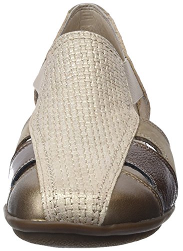 24 HORAS 23551, Sandalias con Punta Cerrada para Mujer, Beige (Taupe 10), 37 EU