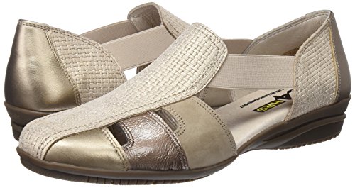 24 HORAS 23551, Sandalias con Punta Cerrada para Mujer, Beige (Taupe 10), 37 EU