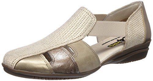 24 HORAS 23551, Sandalias con Punta Cerrada para Mujer, Beige (Taupe 10), 37 EU