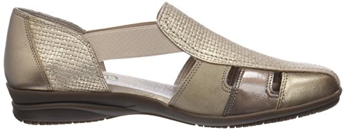 24 HORAS 23551, Sandalias con Punta Cerrada para Mujer, Beige (Taupe 10), 37 EU