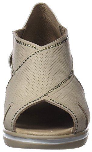 24 HORAS 23559, Sandalias con Punta Abierta para Mujer, Beige (Taupe 10), 40 EU