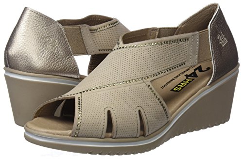 24 HORAS 23559, Sandalias con Punta Abierta para Mujer, Beige (Taupe 10), 41 EU