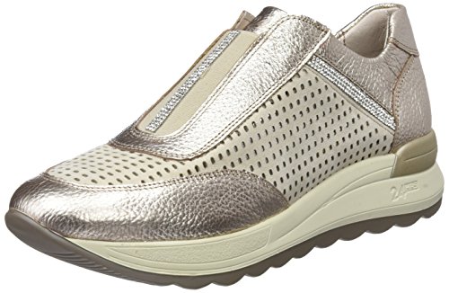 24 HORAS 23585, Zapatillas sin Cordones para Mujer, Dorado (Champan 3), 36 EU