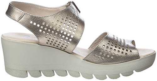 24 HORAS 23628, Sandalias con Punta Abierta para Mujer, Beige (Taupe 10), 40 EU