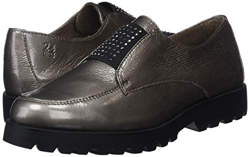 24 HORAS 23757, Mocasines para Mujer, Gris (Fango 11), 38 EU