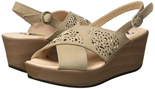24 HORAS 24049, Sandalias con Plataforma Mujer, Beige (Cana 10), 38 EU