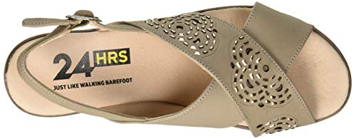 24 HORAS 24049, Sandalias con Plataforma Mujer, Beige (Cana 10), 38 EU