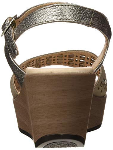 24 HORAS 24050, Sandalias con Plataforma para Mujer, Beige (Cana 10), 37 EU