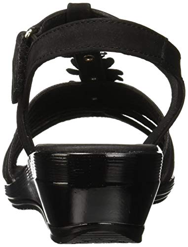 24 HORAS 24080, Sandalias con Tira a T para Mujer, Negro (Negro 7), 38 EU