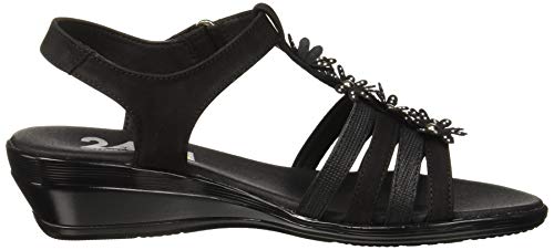 24 HORAS 24080, Sandalias con Tira a T para Mujer, Negro (Negro 7), 38 EU