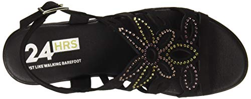 24 HORAS 24110, Sandalias con Plataforma para Mujer, Negro (Negro 7), 38 EU