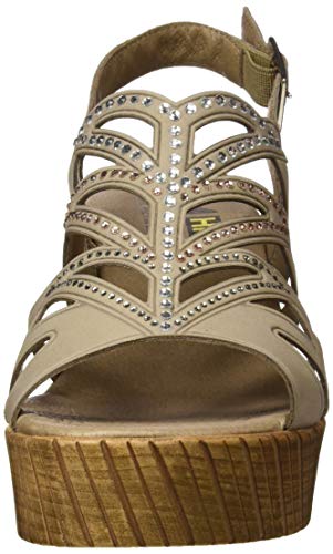 24 HORAS 24121, Sandalias con Plataforma Mujer, Beige (Cana 10), 37 EU