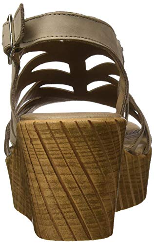 24 HORAS 24121, Sandalias con Plataforma Mujer, Beige (Cana 10), 37 EU