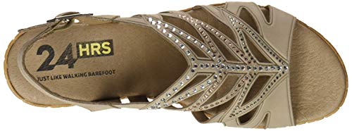 24 HORAS 24121, Sandalias con Plataforma Mujer, Beige (Cana 10), 37 EU