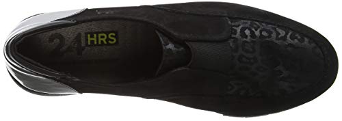 24 HORAS 24243, Mocasines para Mujer, Negro (Negro 7), 40 EU