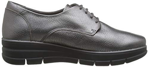 24 HORAS 24292, Zapatos de Cordones Brogue para Mujer, Gris (Plomo 9), 38 EU
