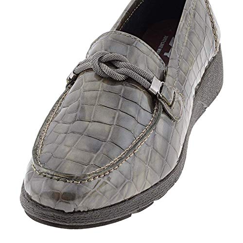 24 Horas Mocasines Planos 24725 Piel Plantilla Extraíble Talla: 39 Color: Taupe