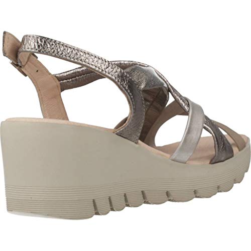 24 Horas Zapatos Cordones Mujer 24062 para Mujer Plateado 39 EU