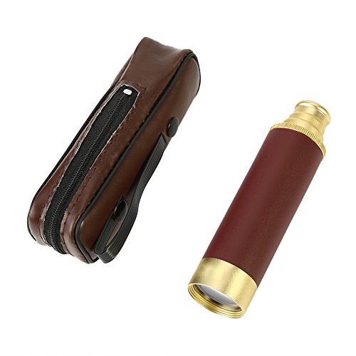 25 X 30 Zoom Telescopio Monocular HD, Mini Telescopio Monocular Retro Ajustable para Camping, Senderismo, Viajar al Aire Libre