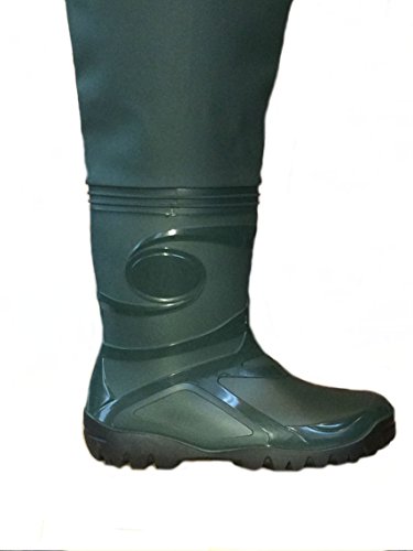 3Kamido® Vadeadores, Botas Pescadores de Muslo, Waders, Juveniles Vadeador para jóvenes, con Bolsa de Transporte, 36, 37, 38, 39 EU, para Adolescentes (Verde, 36 EU)