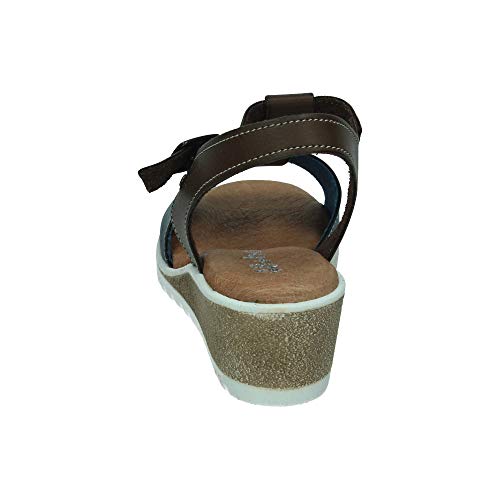 48 HORAS 911403/20 Sandalias Piel 48H Mujer Sandalias Azul-MARRÓN 39