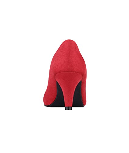 5792-RED-5, KRISP Zapatos Tacón Salón Elegantes Baratos Fiesta, Rojo (5792), 38