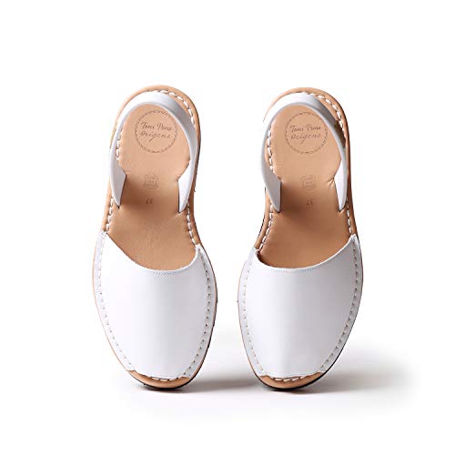 Abarca para Mujer en Piel - Mao-P Blanco, 39 EU