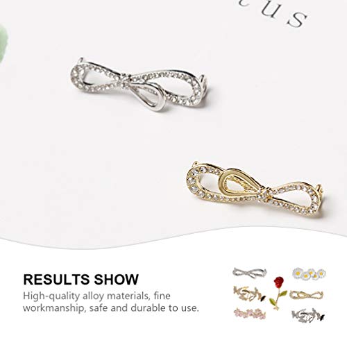 ABOOFAN 7 Piezas de Zapatos de Aleación Clips Hebillas de Zapatos de Señora Joya Creativa Adorno de Hebilla de Zapato