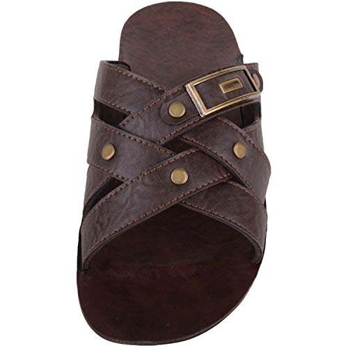 Absolute Footwear Sandalias ligeras para hombre de verano/vacaciones/playa/deportivas/zapatos/deslizadores, color Marrón, talla 42 1/3 EU