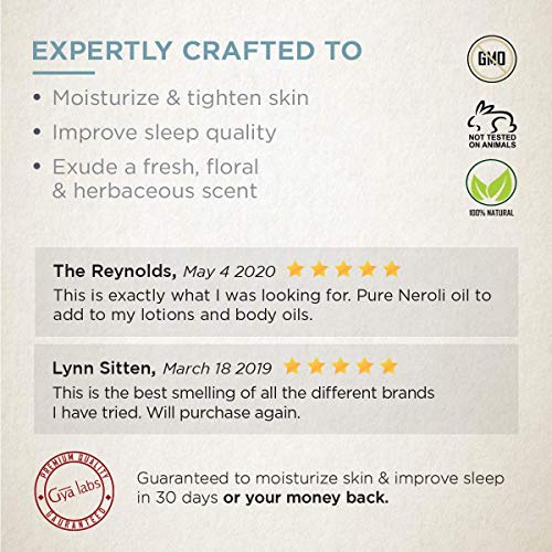 Aceite esencial de neroli - Una fresca comodidad de belleza clara y sueño sereno (10 ml) - Aceite de neroli de grado terapéutico 100% puro