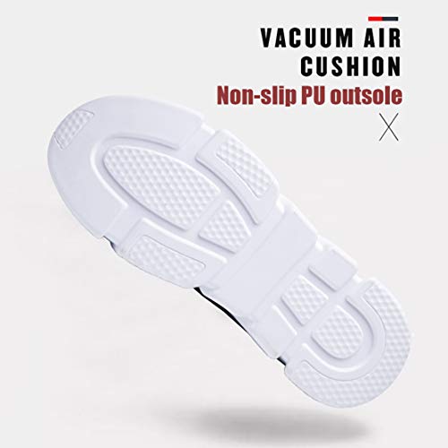 ADFD Calcetín transpirable para correr para hombres y mujeres, zapatos deportivos casuales, suela acolchada ligera, adecuada para todo tipo de deportes y uso diario, color negro, 43