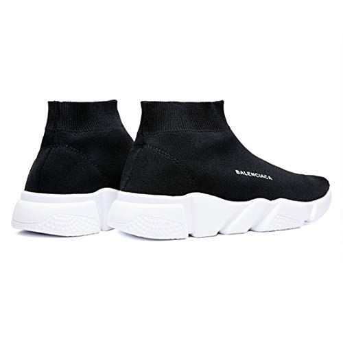 ADFD Calcetín transpirable para correr para hombres y mujeres, zapatos deportivos casuales, suela acolchada ligera, adecuada para todo tipo de deportes y uso diario, color negro, 43