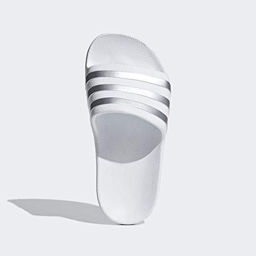Adidas Adilette Aqua K - Zapatos de Playa y Piscina, Unisex Niños, Blanco, 38 EU