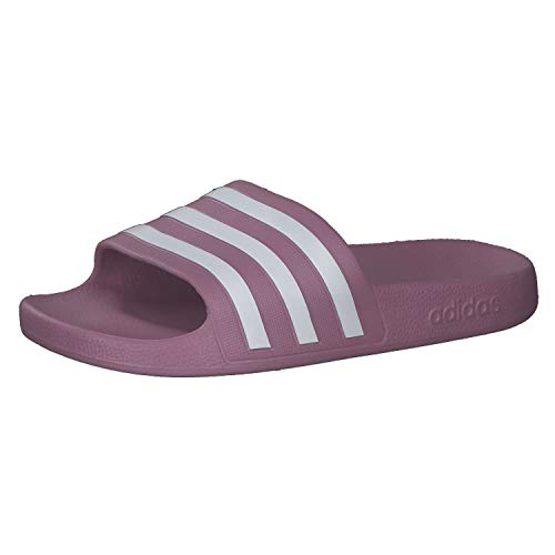 adidas Adilette Aqua, Slide Sandal Mujer, Cherry Metallic/Footwear White/Cherry Metallic, 39 EU