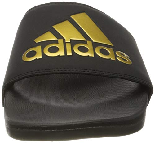 adidas Adilette Comfort, Sandalia Hombre, Core Black Gold Met Core Black, 40 2/3 EU