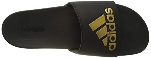 adidas Adilette Comfort, Sandalia Hombre, Core Black Gold Met Core Black, 40 2/3 EU