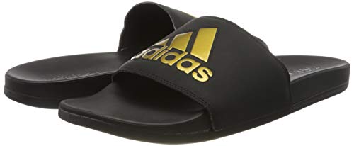 adidas Adilette Comfort, Sandalia Hombre, Core Black Gold Met Core Black, 40 2/3 EU